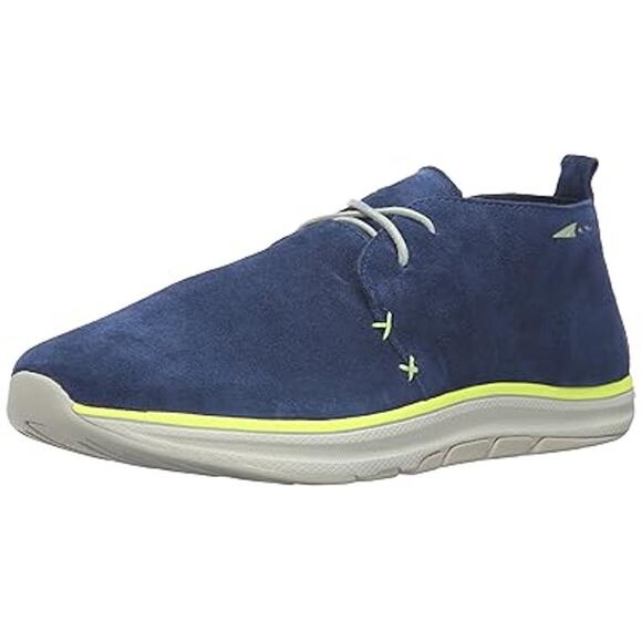 Altra Run Natural Chukka Desert Boot Everyday Lace Up 100% Leather Blue Lime 10